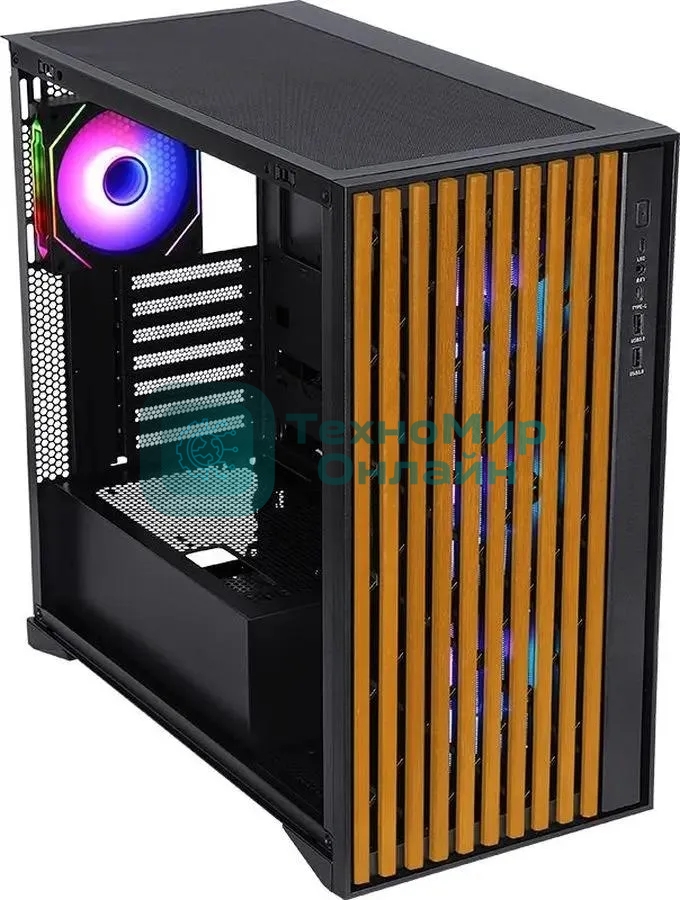 Компьютерный корпус Aerocool / Formula TimberLine T0 черный без БП mATX 6x120мм 6x140мм 2xUSB3.0 audio