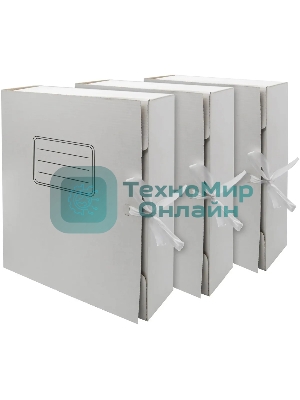 Папка архивная 2 завязки Silwerhof микрогофрокартон корешок 75мм белый (упак.:3шт)