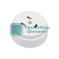 Розетка наружная разборная для плиты с заземлением 32А белая РПпл10-01-Ст