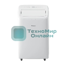 Кондиционер мобильный Hisense AP-12CW4GQCS00 12000 BTU, 25 м², 50 дБ, охлаждение, осушение, белый