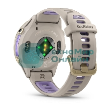 Умные часы Garmin Forerunner 970 золотистый титановый безель, серо-фиолетовый ремешок 47мм