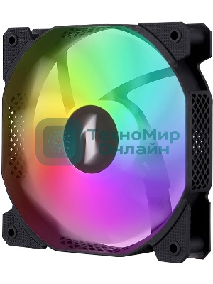 Вентилятор для корпуса 1STPLAYER F7R Black F7R-BK 120mm, 600-1800rpm, 56.34CFM, 36.99dBa, BULK