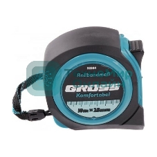 Рулетка Gross 32564 Komfortabel, 10 м х 25 мм обрезиненный корпус