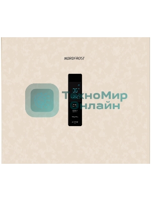 Холодильник Nordfrost RFC 350D NFYm бежевый мрамор двухкамерный 215/95 л морозилка снизу