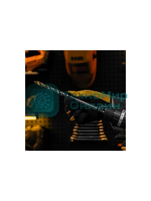 Сверло спиральное по металлу Denzel 12 x 205 мм, Р6М5, Golden Tip, удлиненное