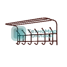 Вешалка с полкой Ника-Премиум ВП6М/А медный антик, 6 крючков