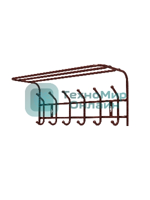 Вешалка с полкой Ника-Премиум ВП6М/А медный антик, 6 крючков