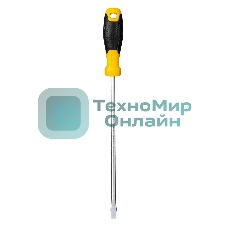 Отвертка шлицевая Deli DL6382501 8х250мм CR-V, Двухкомпонентная ручка. Хромированная