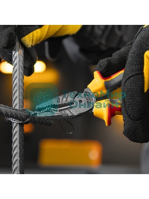 Плоскогубцы комбинированные Denzel диэлектрические трехкомпонентные рукоятки до 1000 В, 165 мм