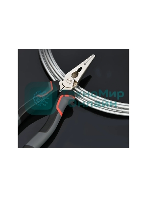 Удлиненные плоскогубцы Deli DL0103 160 мм, Cr-V, эксцентриковый шарнир, антикоррозийное покрытие, трехкомпонентная прорезиненная рукоять