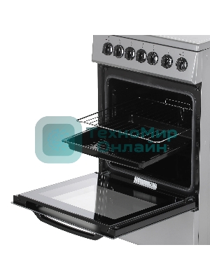 Плита электрическая Beko FFSE57114GS серебристый, конфорок 4 шт, духовка 55 л, 50 см x 85 см x 60 см