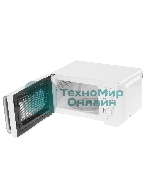 Микроволновая печь Renova MMS-20W1 белый/черный, 20 л, 700 Вт, переключатели - поворотный механизм