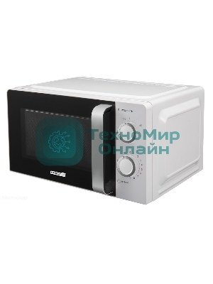 Микроволновая печь Renova MMS-20W1 белый/черный, 20 л, 700 Вт, переключатели - поворотный механизм