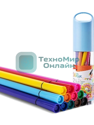 Фломастеры Deli EC156-12 ColoRun 12 цветов, пластиковая туба