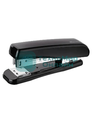 Степлер Silwerhof 401075-01 24/6 26/6 (30 листов) черный, 80 скоб, пластик закрытый/открытый, коробка