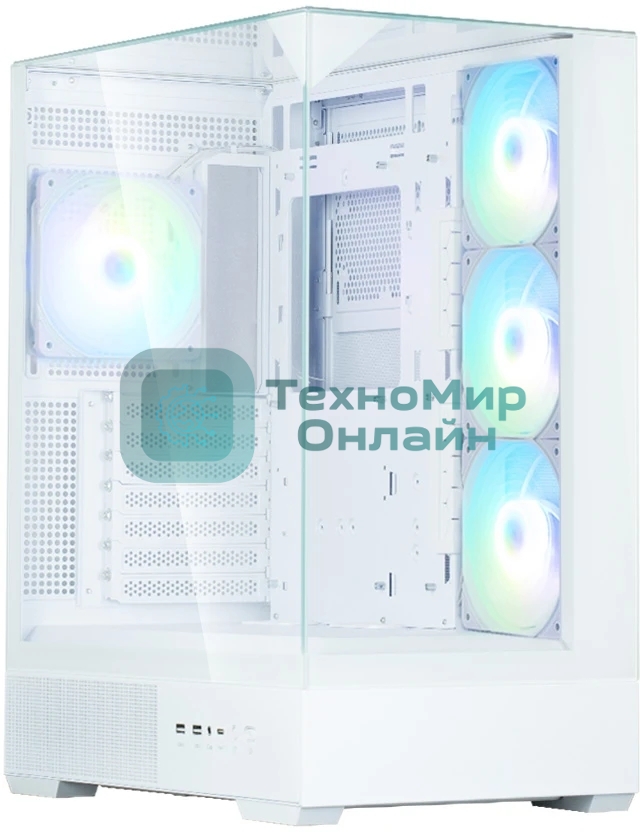 Компьютерный корпус ZALMAN P40 Prism Plus, ATX, белый, WINDOW, 3xCombo (3.5'' or 2.5