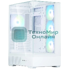 Компьютерный корпус ZALMAN P40 Prism Plus, ATX, белый, WINDOW, 3xCombo (3.5'' or 2.5