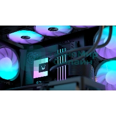 Кулер с водяным охлаждением Formula V Line ICE JET GLOW 360 BK, 360мм, 3x120мм, ARGB fans, LGA115X/1200/1700/1851, AM4/AM5