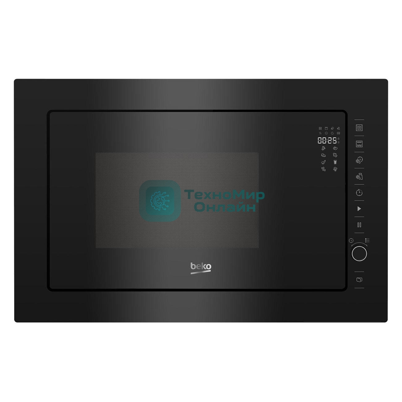 Встраиваемая микроволновая печь Beko BMGb25333BG черный, 25 л, 900 Вт, переключатели - поворотный механизм/сенсор