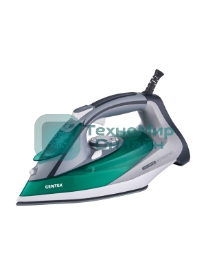 Утюг Centek CT-2309 зеленый/серый, 2800 Вт, 40 г/мин, 145 г/мин, 270 мл