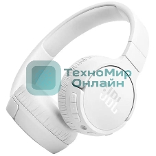 Беспроводные/проводные наушники JBL Tune 670NC белый, накладные, Bluetooth + проводной, активное шумоподавление, до 70 ч
