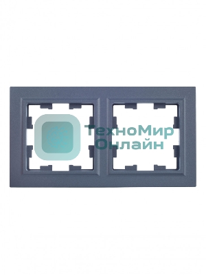 Рамка 2-местная IEK BRITE РУ-2-БрМ маренго