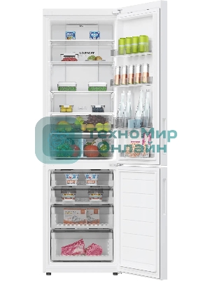 Холодильник Haier C2F620CWU1 белый двухкамерный 278/108л морозилка снизу, No Frost