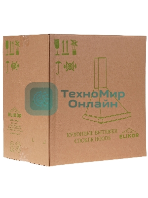 Вытяжка каминная Elikor Сатурн 50П-180-В1Л белый/золотистый, 50 см, 180 м³/ч, 48 дБ