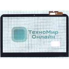 Сенсорное стекло (тачскрин) для Dell Inspiron 14R-3421, черное с рамкой
