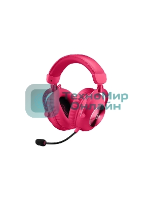 Гарнитура Logitech G Pro X 2 Lightspeed розовый, беспроводная + проводная, Bluetooth/USB/3.5 мм, до 50 ч