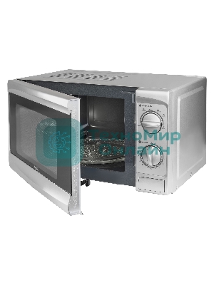 Микроволновая печь BBK 20MWS-707M/S серебро, 20 л, 700 Вт, переключатели - поворотный механизм