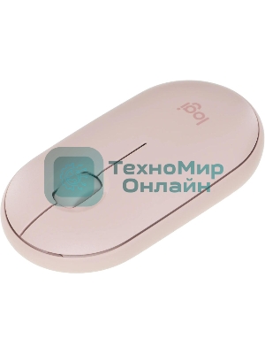Мышь беспроводная Logitech Pebble M350 розовый, 1000 dpi, радиоканал, Bluetooth, USB, кнопки - 3