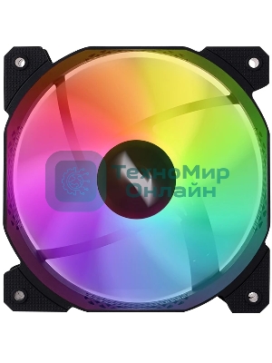 Вентилятор для корпуса 1STPLAYER F7R Black F7R-BK 120mm, 600-1800rpm, 56.34CFM, 36.99dBa, BULK