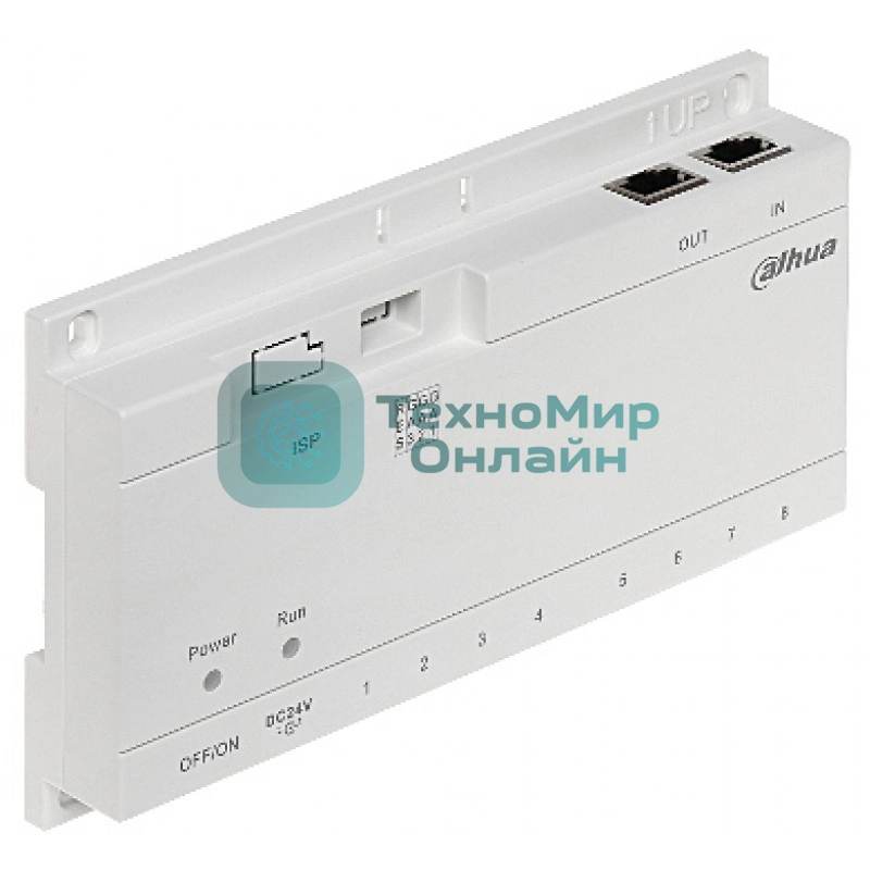 Коммутатор Dahua DHI-VTNS1060A, 6×PoE (24 В) + 2×Uplink, неуправляемый