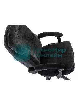 Кресло руководителя Бюрократ T-9950MSG-F Fabric черный Light-20, крестов. пластик, подст. для ног