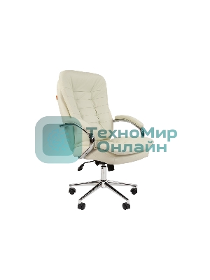 Кресло Chairman 795 белый, кожа, 120 кг