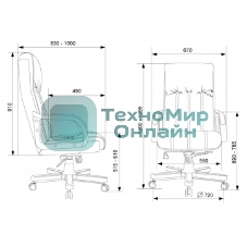Кресло руководителя Бюрократ T-9932Walnut черный, эко.кожа, крестов. металл/дерево