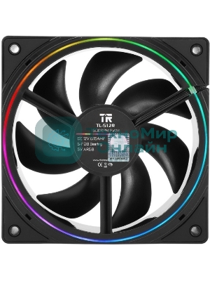 Кулер для корпуса Thermalright TL-S12R Reverse (120x120x25mm, 4-pin PWM, ARGB, 47.6CFM, 23.2dBA, 1500RPM, черный)