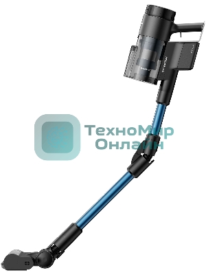 Пылесос вертикальный Grundig VCP 9330 черный/синий, питание от аккумулятора, 150 Вт, уборка сухая, пылесборник 0.5 л