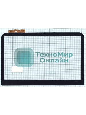 Сенсорное стекло (тачскрин) для Dell Inspiron 14R-3421, черное с рамкой