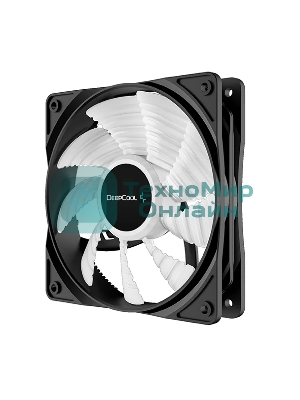 Вентилятор для корпуса DEEPCOOL RF120W DP-FLED-RF120-WH черный 120мм 1300rpm 22db 4-pin