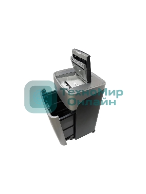 Шредер Office Kit SA375 серый/черный с автоподачей (секр.P-4) фрагменты 375лист. 42лтр. скрепки скобы пл.карты CD