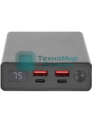 Портативный аккумулятор Digma DGPD100WA 20000mAh QC3.0/PD3.0 100W 5A 2xUSB-A/2xUSB-C черный