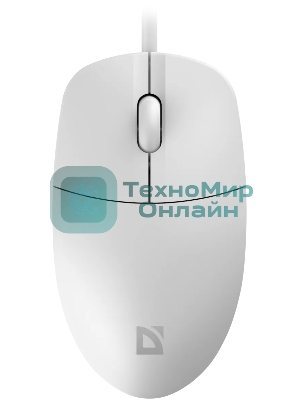 Мышь проводная Defender Azora MB-241 белый, 1200 dpi, USB, кнопки - 3