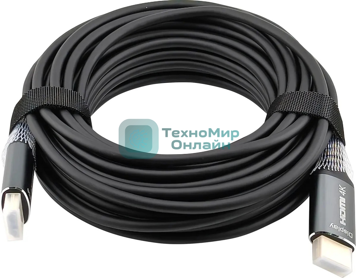 Кабель аудио-видео Cactus CS-HDMI-AOC-2-10 HDMI (m)/HDMI (m) 10м. позолоч.конт. черный