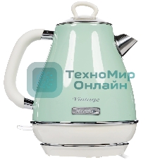 Чайник электрический Ariete Vintage 2869/04 2000 Вт, 1.7 л, зеленый
