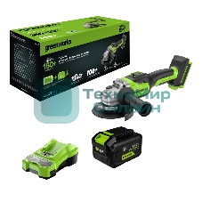 Углошлифовальная машина Greenworks GD24AG 758Вт 10500об/мин рез.шпин.:M14 d=125мм (3200207CUH)
