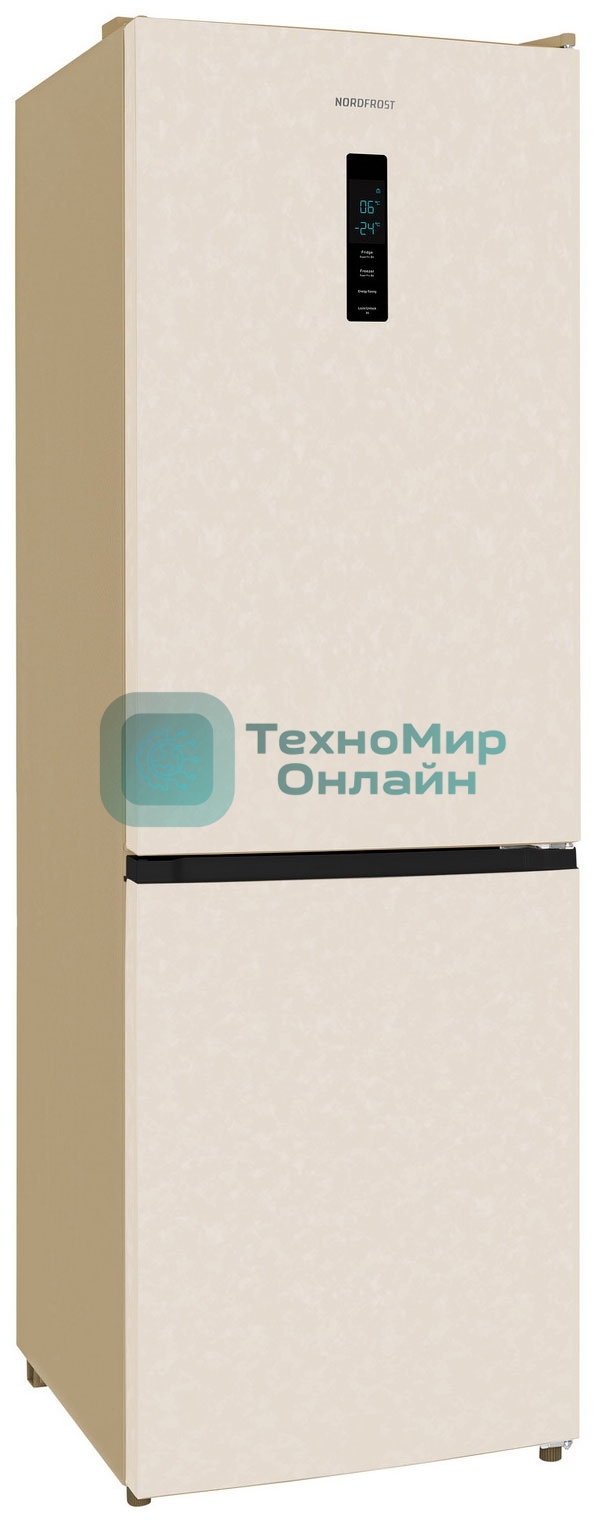 Холодильник Nordfrost RFC 350D NFYm бежевый мрамор двухкамерный 215/95 л морозилка снизу