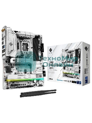 Материнская плата ASRock Z890 Steel Legend WiFi, Intel Z890, 4x4x M.2, 2x PCI-E x16, 1x PCI-E x4, 1x D-Sub нет, 1x HDMI есть, 1x DVI нет, 1x DP нет, 1x 2.5Gb LAN, Wi-Fi 802.11be, BT есть, 2x USB-C. 2x USB 2.0, 4x USB 3.2 Gen1, 2x USB 3.2 Gen2, 7.1, ATX