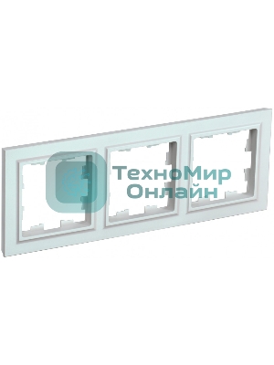 Рамка 3-местная IEK BRITE РУ-3-БрЖ жемчуг